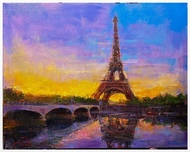 City Impressionism Originals and Prints City Impressionism Originals and Prints City of Lights - Paris (Original) (Framed)
